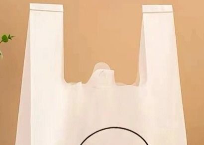 T-shirts en plastique blanc Sacs de magasinage