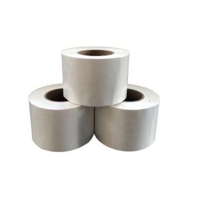 LDPE, ruban adhésif blanc rétrécissant 100 mm de largeur 30 m de longueur avec noyau en plastique de 3'