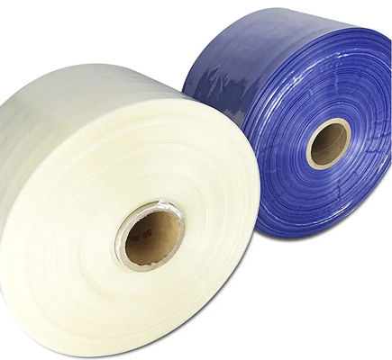 19 microns PVC transparent film de film de recouvrement rétrécissant en rouleau plié en centre à basse température rétrécissant