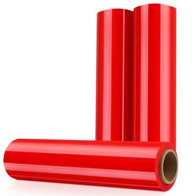 Couleur rouge 30 microns film étirable en LDPE film étirable en palette flexible