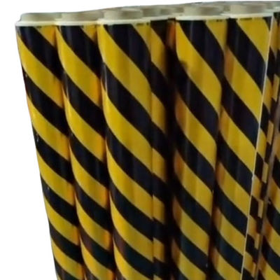 Film protecteur adhésif PE Noir Jaune Ruban d'avertissement ISO9001 SGS CE ROHS approuvé