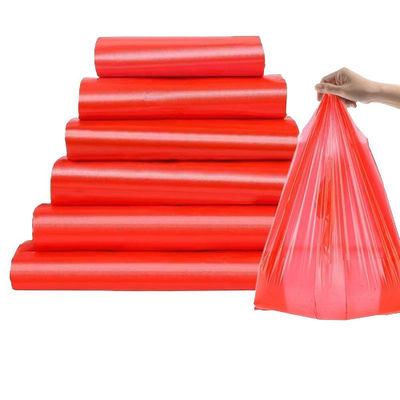 Sacs de transport en gilets en plastique réutilisables de taille moyenne HDPE LDPE Sacs de T-shirts de couleur