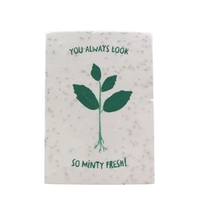 Papier de graines recyclé qui fait pousser des graines de fleurs incrustées