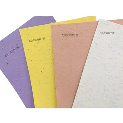 Papier incorporé de graines de fleurs biodégradable, papier recyclé de graines de fleurs sauvages